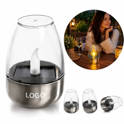 Solar LED Flickering Candle Light for Outdoor Patio Garden