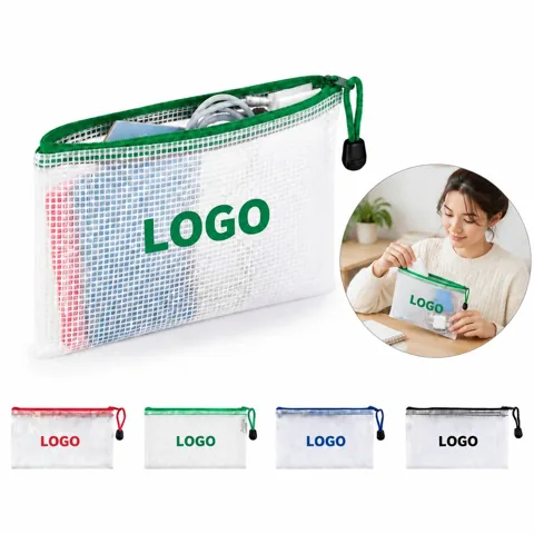 Durable Woven Poly Zip Pouch for Small Storage
