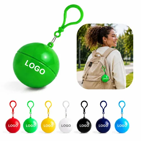 Foldable Hooded Raincoat Ball Portable Quick-Dry Compact