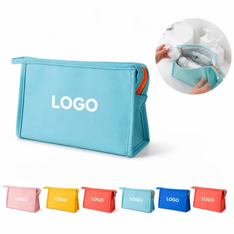 Water-Resistant PU Cosmetic Bag for Travel and Daily Storage