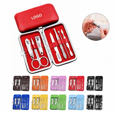 Portable Nail Care Kit with Clipper Cuticle Pusher and File