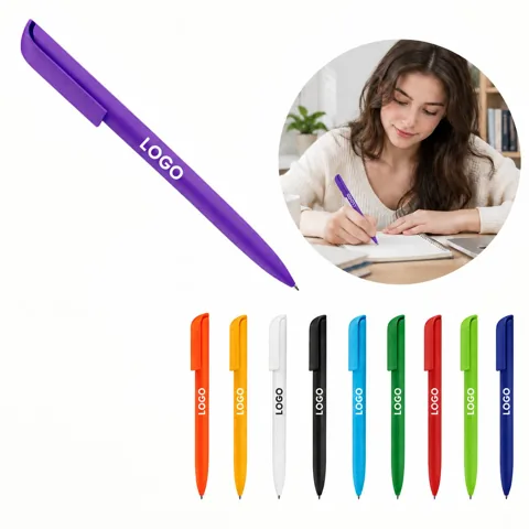3-Color Twist-Out Ballpoint Pen with Rotating Tip