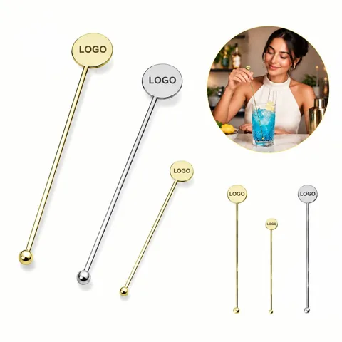 Polished Stainless Steel Drink Mixing Stirrer