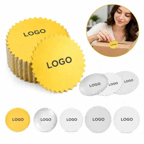 Raised-Texture Adhesive Sealing Labels for Packaging