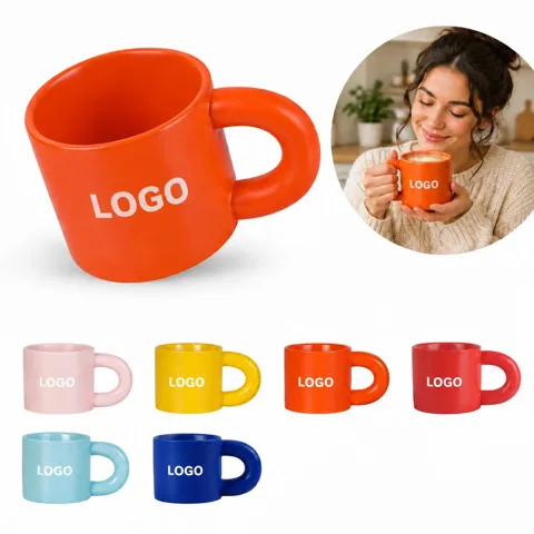 Glazed Ceramic Mug for Hot and Cold Drinks
