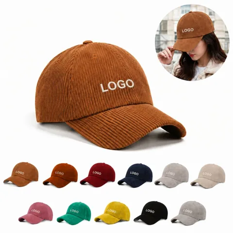Adjustable Soft Corduroy Casual Baseball Cap for Everyday