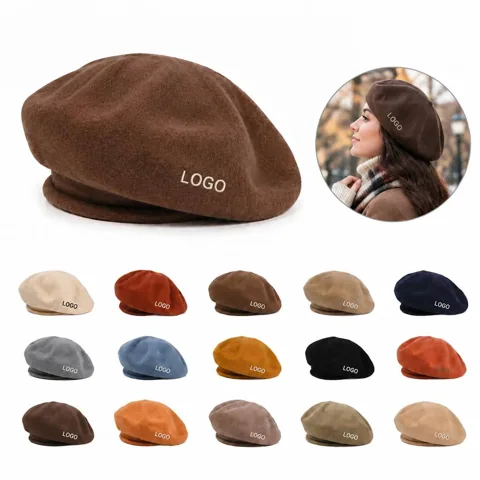 Knitted Wool Winter Beret for Warmth and Comfort