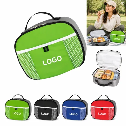 Thermal Insulated Lunch Bag with Front Pocket