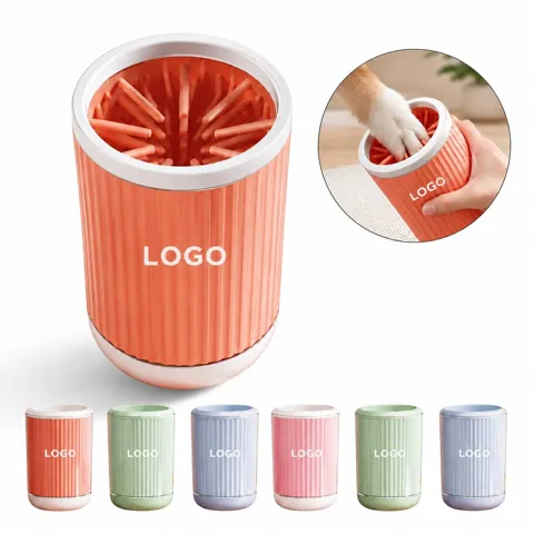 Portable Dog Paw Washer Cup with Soft Silicone Bristles