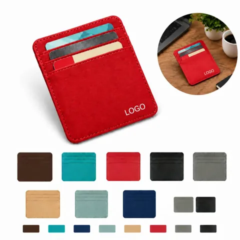 Compact Slim PU Credit Card Wallet with Bill Compartment