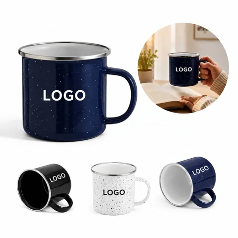 Enamel Coated Insulated Stainless Steel Travel Mug