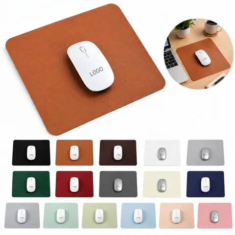 Waterproof Leather Desk Mat for Mouse with Non-Slip Base