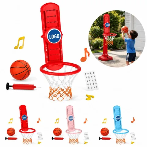 Kids Electronic Basketball Hoop with Adjustable Height and