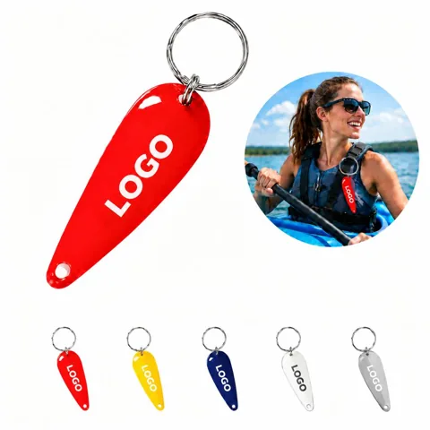 Metal Spoon Lure Charm Keychain for Anglers