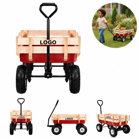 Kids All-Terrain Steel Garden Cart for Outdoor Play