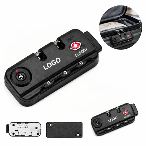 Black Resettable Dial Combination Lock for Luggage and Gym