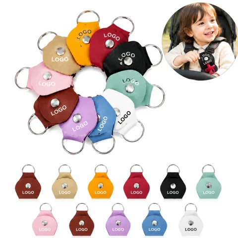 Leather Guitar Pick Keychain Holder Compact