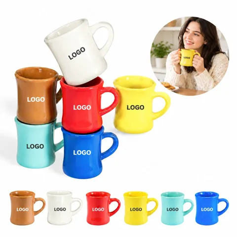 Slim-Waist Ceramic Cup for Milk Coffee Tea