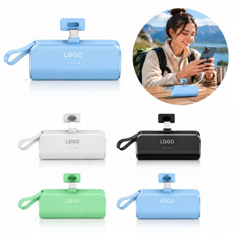 Compact Power Bank with Built-in Multi Tip Connectors