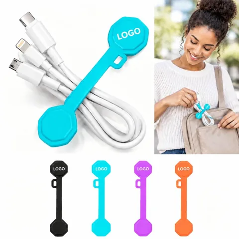 Reusable Magnetic Silicone Cord Organizer Ties