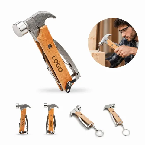 Compact Folding Hammer Multi Tool with Claw and Screwdriver