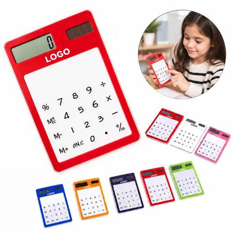 Transparent Solar Powered Calculator for Students and Office