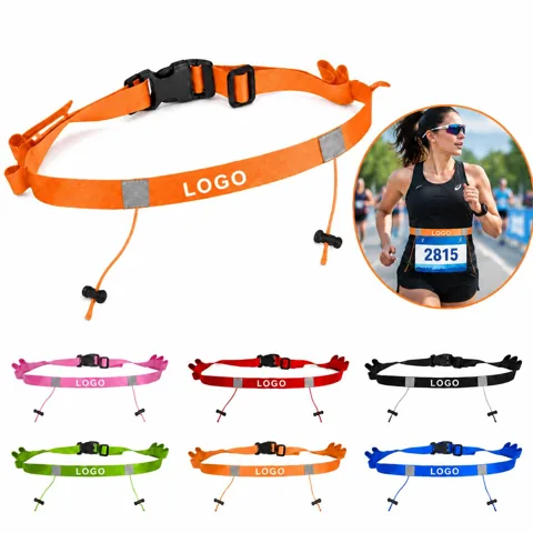 Adjustable Race Bib Number Holder Strap for Runners