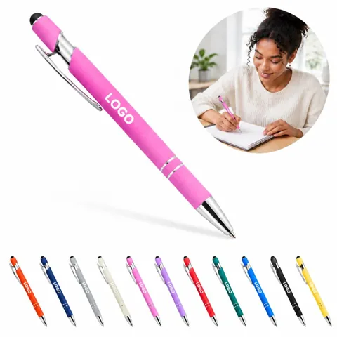 Ergonomic Rubber-Grip Stylus Pen for Touchscreen Devices