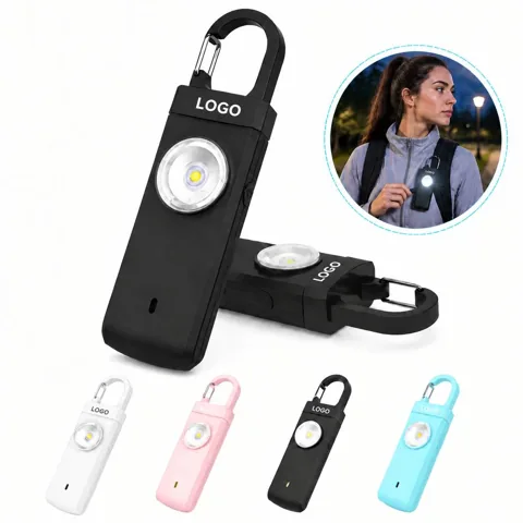 Rechargeable 130dB Personal Safety Alarm with Keychain