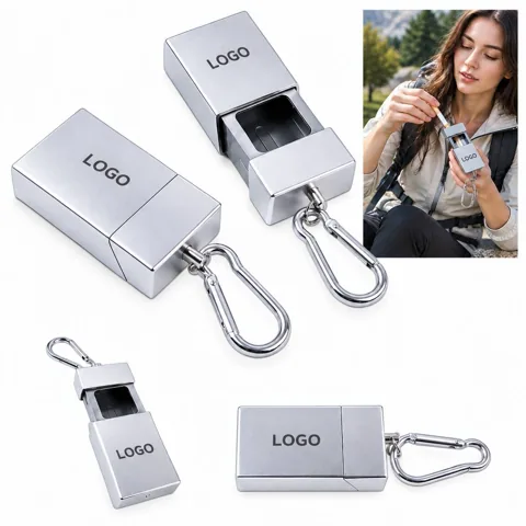 Portable Metal Pocket Ash Container with Tight Lid
