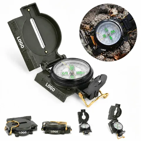 Luminous Flip Navigation Compass with Glowing Dial