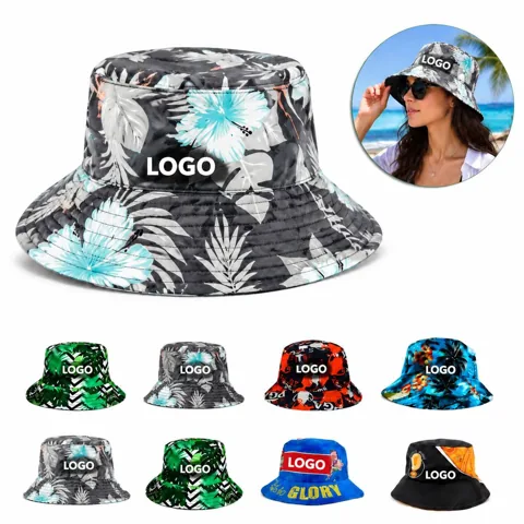 Breathable Foldable Sublimated Sun Bucket Hat