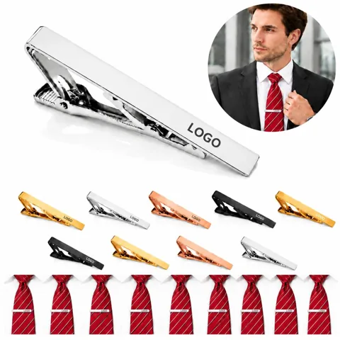 Minimalist Polished Metal Tie Clip for Professional Attire