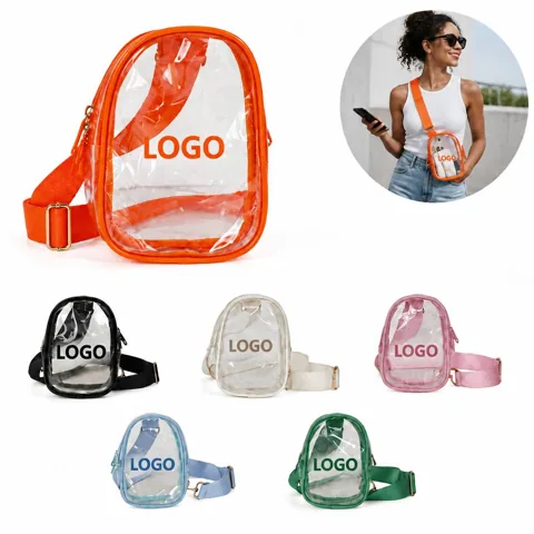 Transparent PVC Shoulder Bag for Display Use