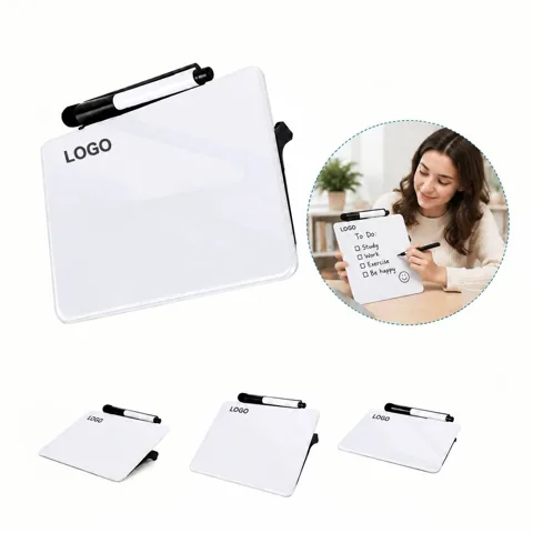 Frosted Glass Dry-Erase Message Board with Stand
