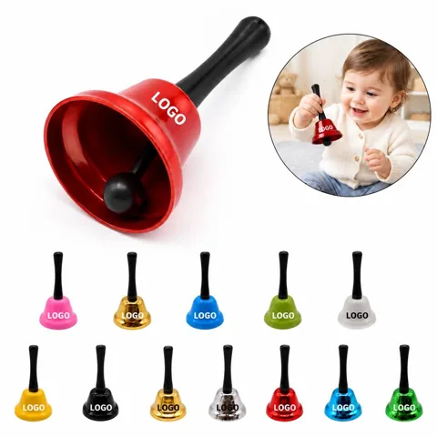 Copper Bell Infant Rattle with Smooth Wooden Grip