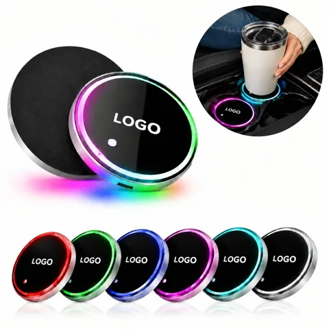 Colorful LED Luminous Car Floor Mat and Cup Coaster