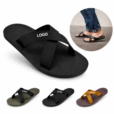 Men's Summer Waterproof Rubber Sandals with Cushioned