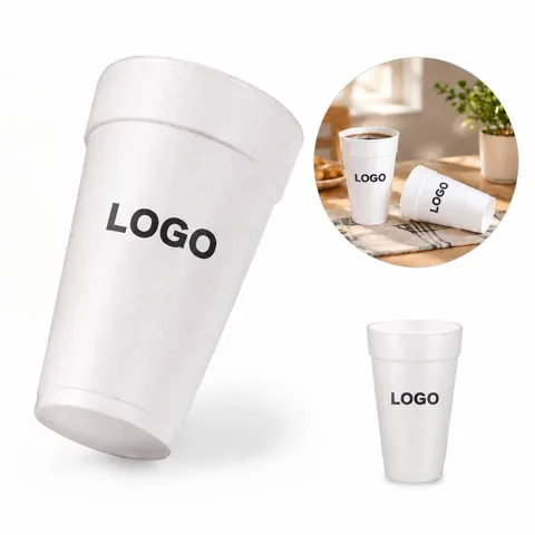Disposable Insulated Foam Cup for Hot and Cold Drinks
