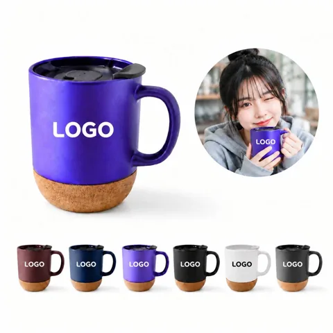 Double-Walled Ceramic Travel Mug with Spill-Proof Lid