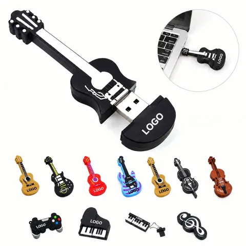 Musical Instrument PVC USB Drive with Piano Violin Design