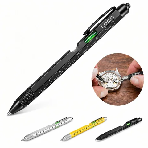 Versatile Aluminum EDC Pen with 6 Tools