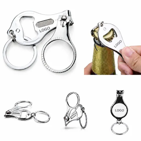 3-in-1 Keychain Nail Clipper with File & Pick Stainless