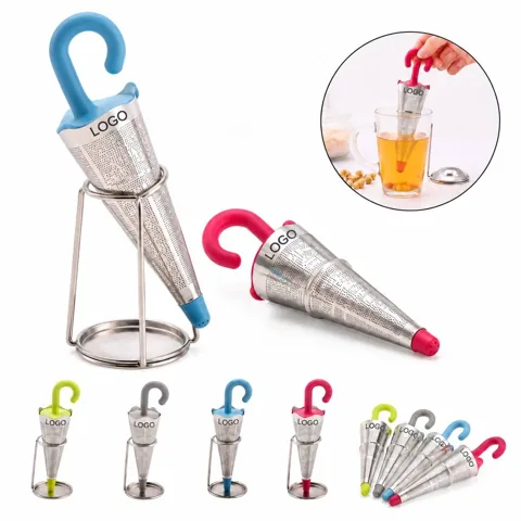Umbrella-Shaped Reusable Silicone Loose Leaf Tea Infuser