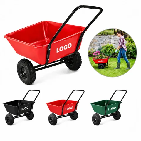 Heavy-Duty Garden Utility Cart with Dual Wheels