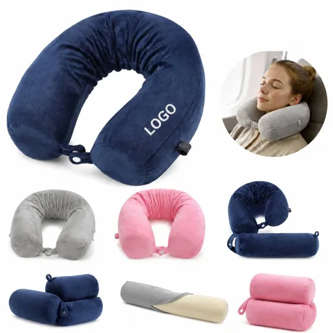 Adjustable Memory Foam Neck Support Travel Pillow