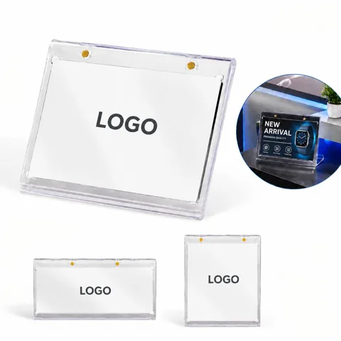 Clear Vertical Booklet and Card Display Holder with Sturdy