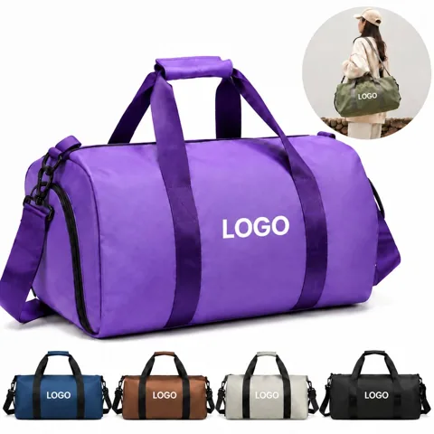 Large Water-Resistant Sports Duffel Bag with Shoe