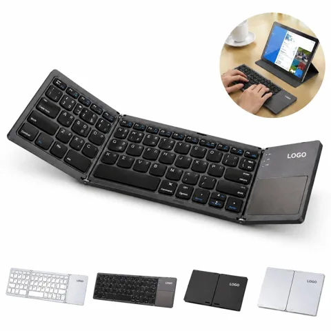 Portable Mini Folding Wireless Keyboard with Touch