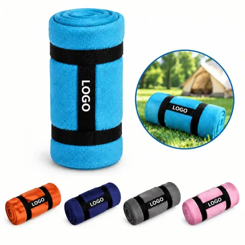 Double-Sided Fleece Blanket for Travel and Camping